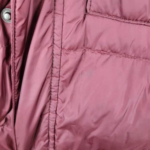 Tommy Hifiger Womens Zip Up Hooded Puffer Jacket Coat Size XL Womens Burgundy - Picture 3 of 8